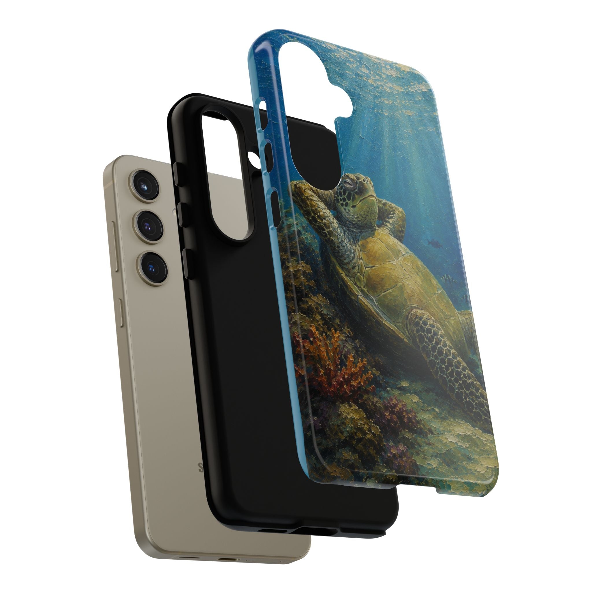 Sea Turtle Relaxation Phone Case — Ocean Underwater Art Protective Tough Case