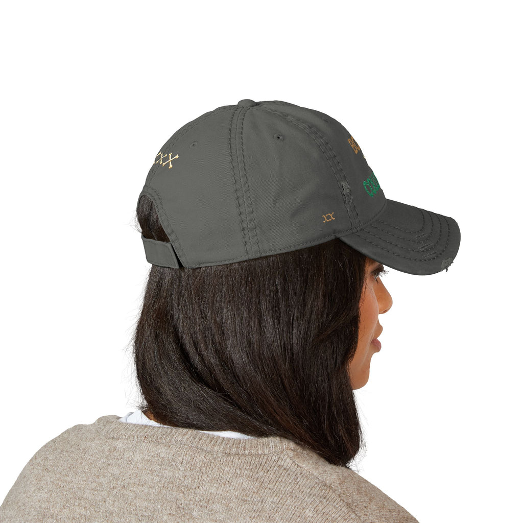 Bone Collector Distressed Dad Hat — Embroidered Fishing/Outdoors Cap
