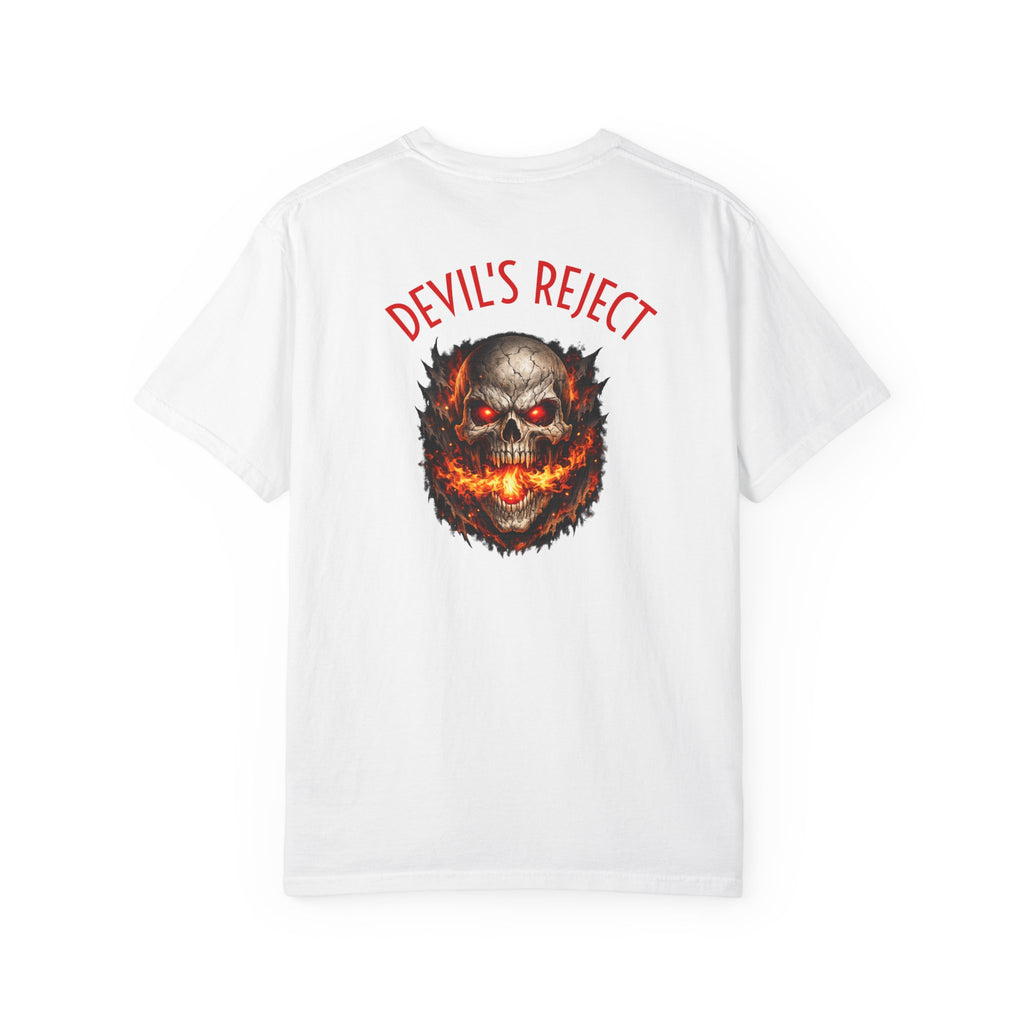 Devil's Reject Skull T-Shirt — Flaming Skull Graphic Tee