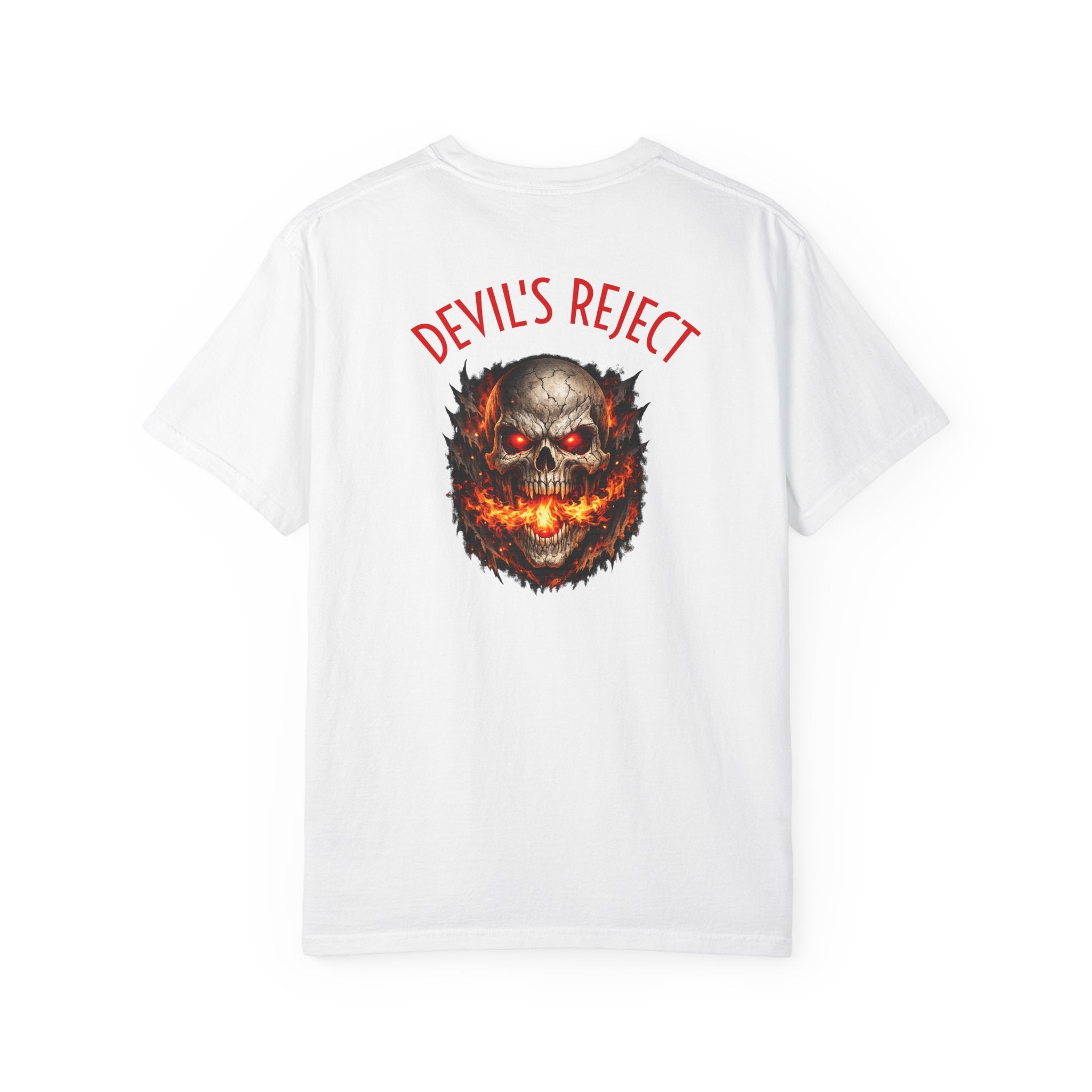 Devil's Reject Skull T-Shirt — Flaming Skull Graphic Tee
