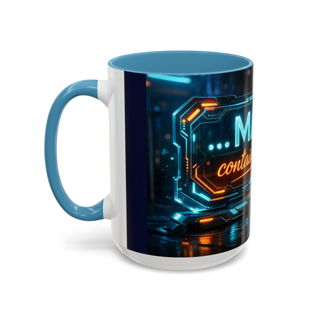 Coffee Mug — Neon Sign “May Contain Whiskey” Accent Mug (11/15 oz)