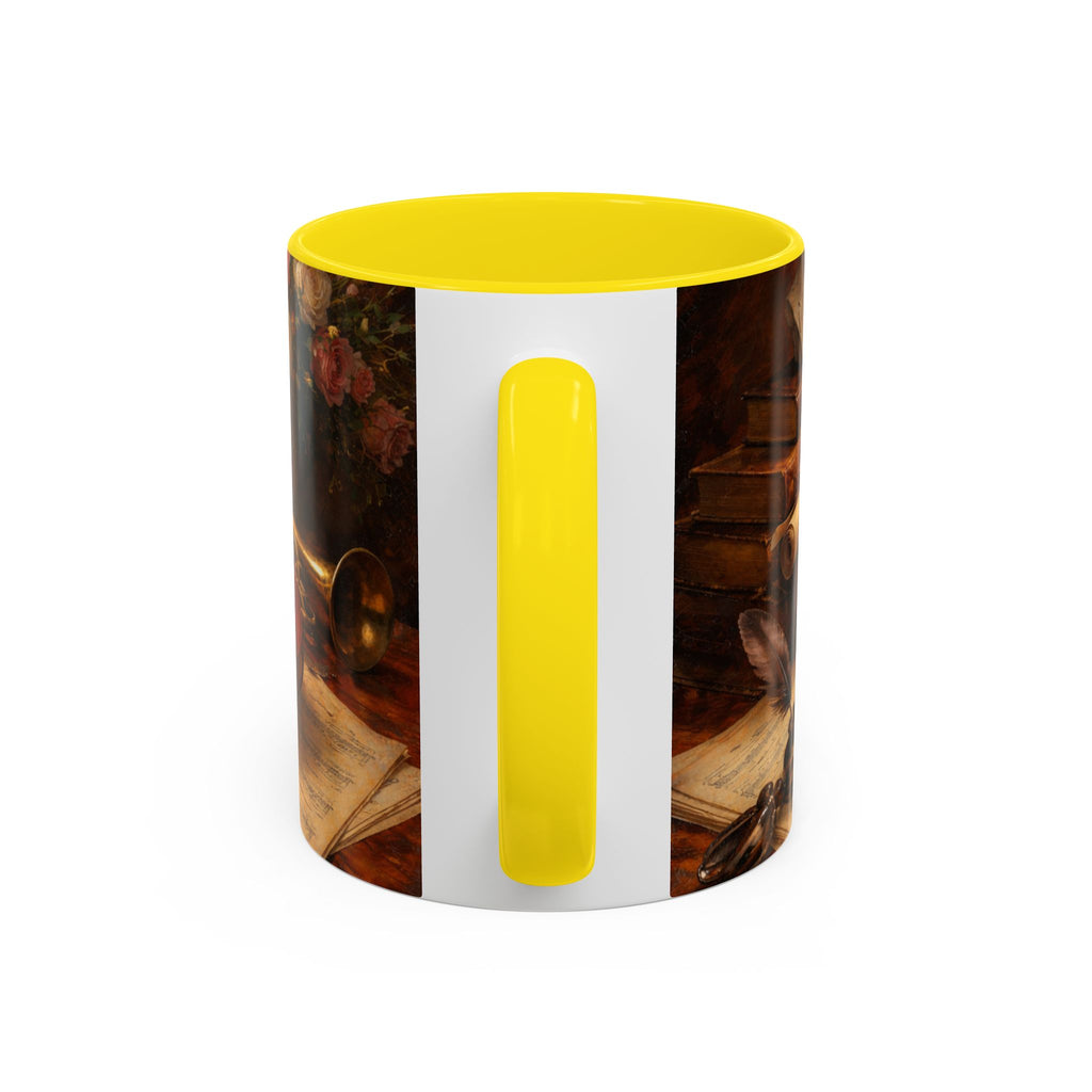 Classical Music Coffee Mug – Classical Music Floral Design (11/15 oz)