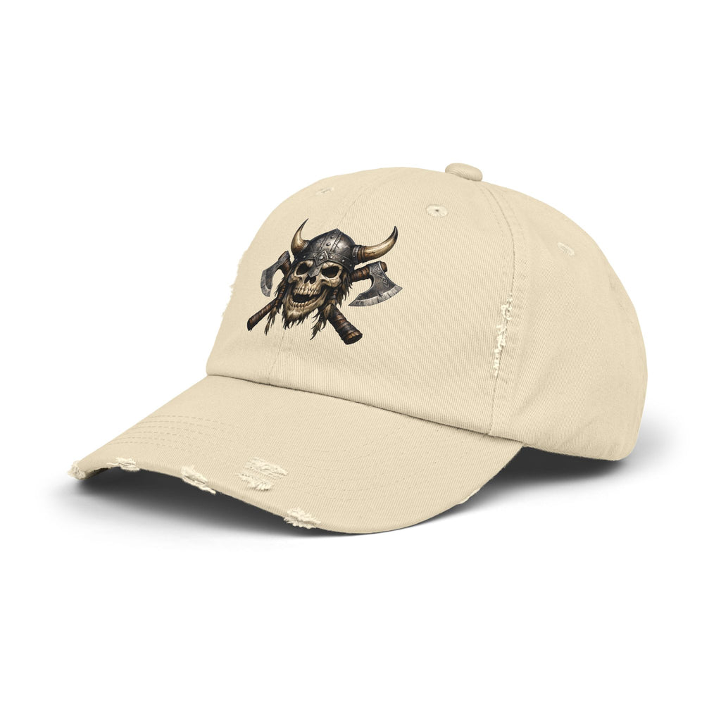 Viking Skull Axe Distressed Cap