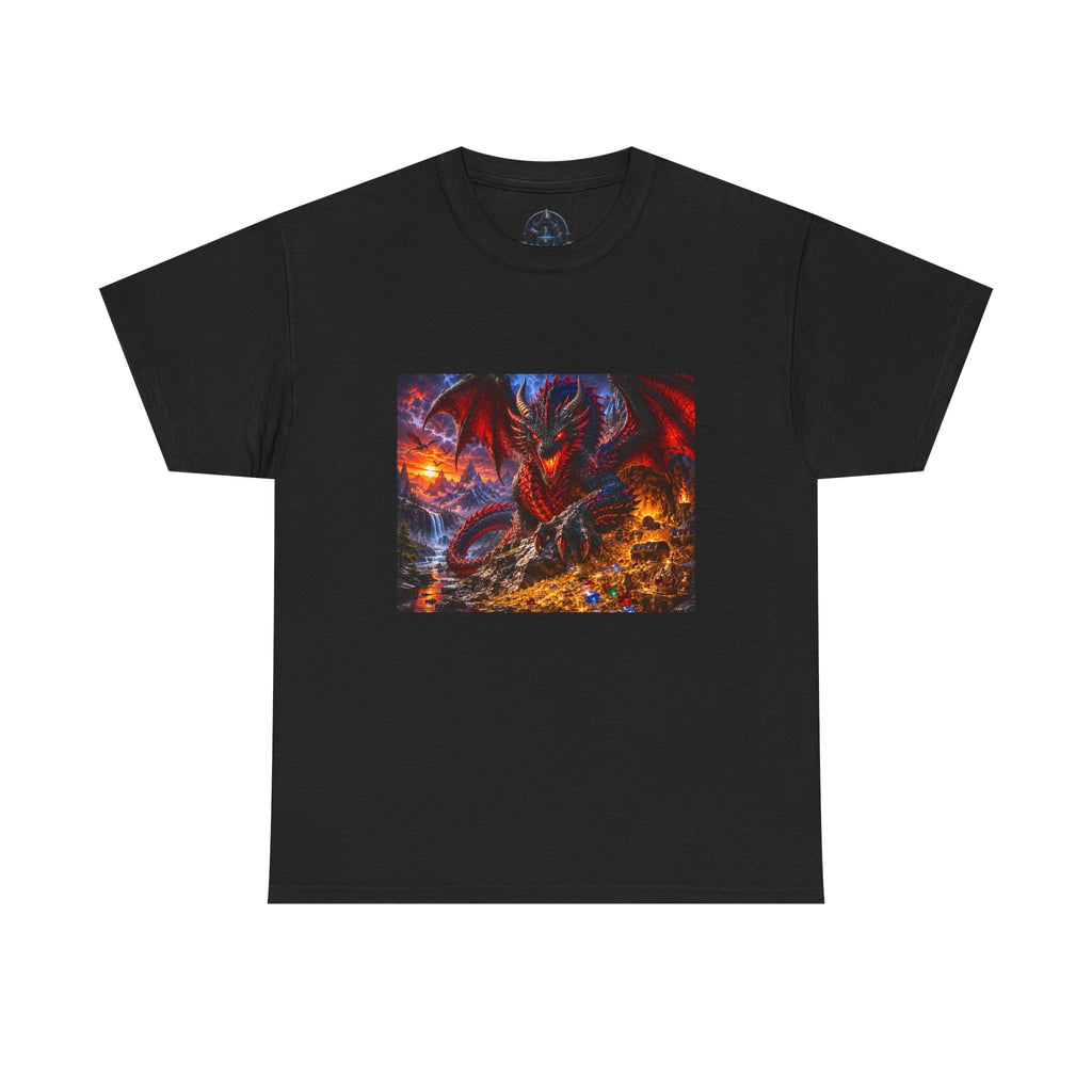 Dragon Gold Graphic Tee — Fiery Demon Dragon T-Shirt for Gamers & Fantasy Fans