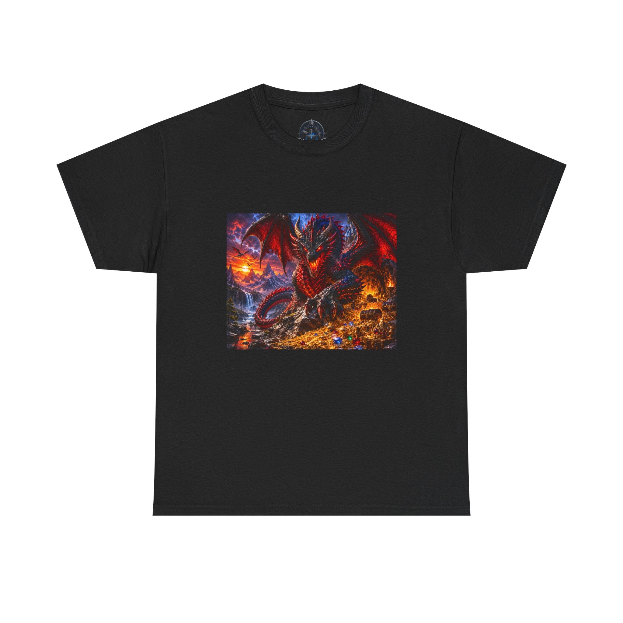 Dragon Gold Graphic Tee — Fiery Demon Dragon T-Shirt for Gamers & Fantasy Fans
