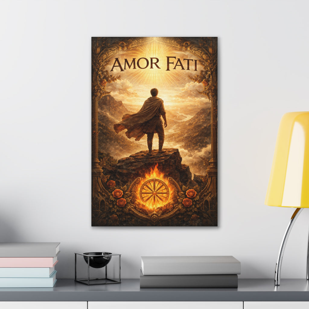 Amor Fati Canvas Wall Art — Stoic Journey Inspirational Print