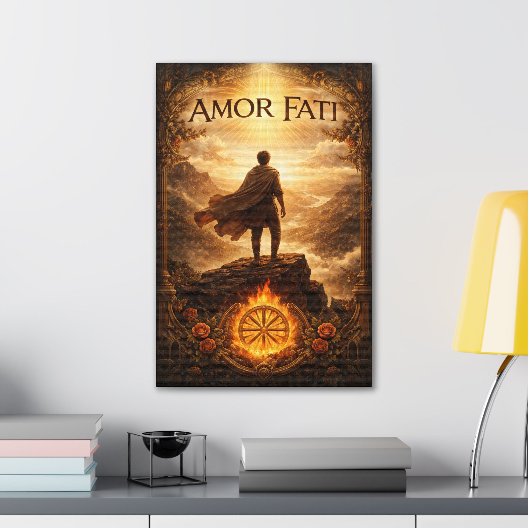 Amor Fati Canvas Wall Art — Stoic Journey Inspirational Print