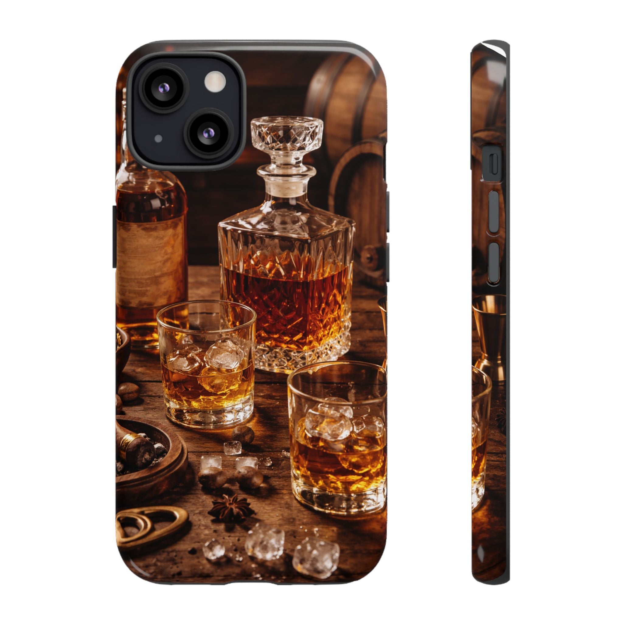 Whiskey Decanter Phone Case — Vintage Bar Spirits Protective Tough Case