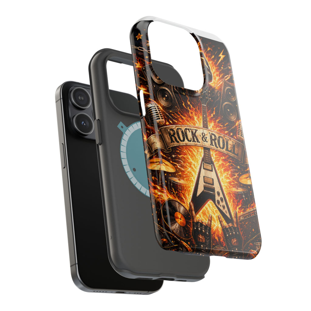 Rock & Roll Skull Guitar Phone Case — Magnetic Impact-Resistant