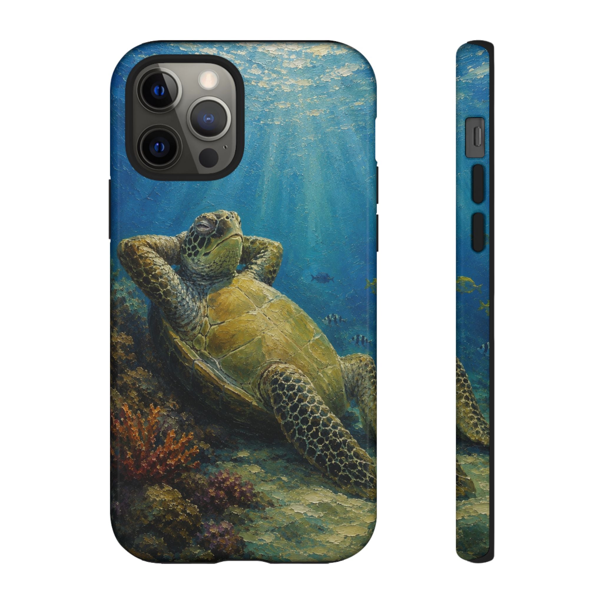 Sea Turtle Relaxation Phone Case — Ocean Underwater Art Protective Tough Case