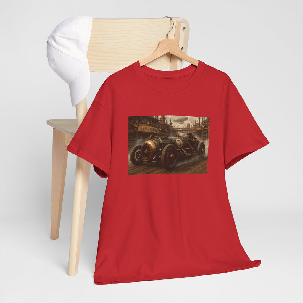 Steampunk Racecar Tee — Classic Antique Car Graphic T-Shirt