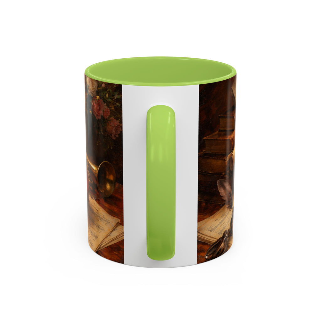 Classical Music Coffee Mug – Classical Music Floral Design (11/15 oz)