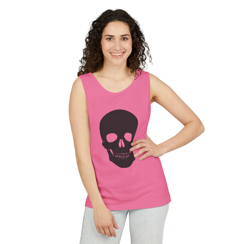 Skull Graphic Tank Top — Bold Black Skull Summer Vest