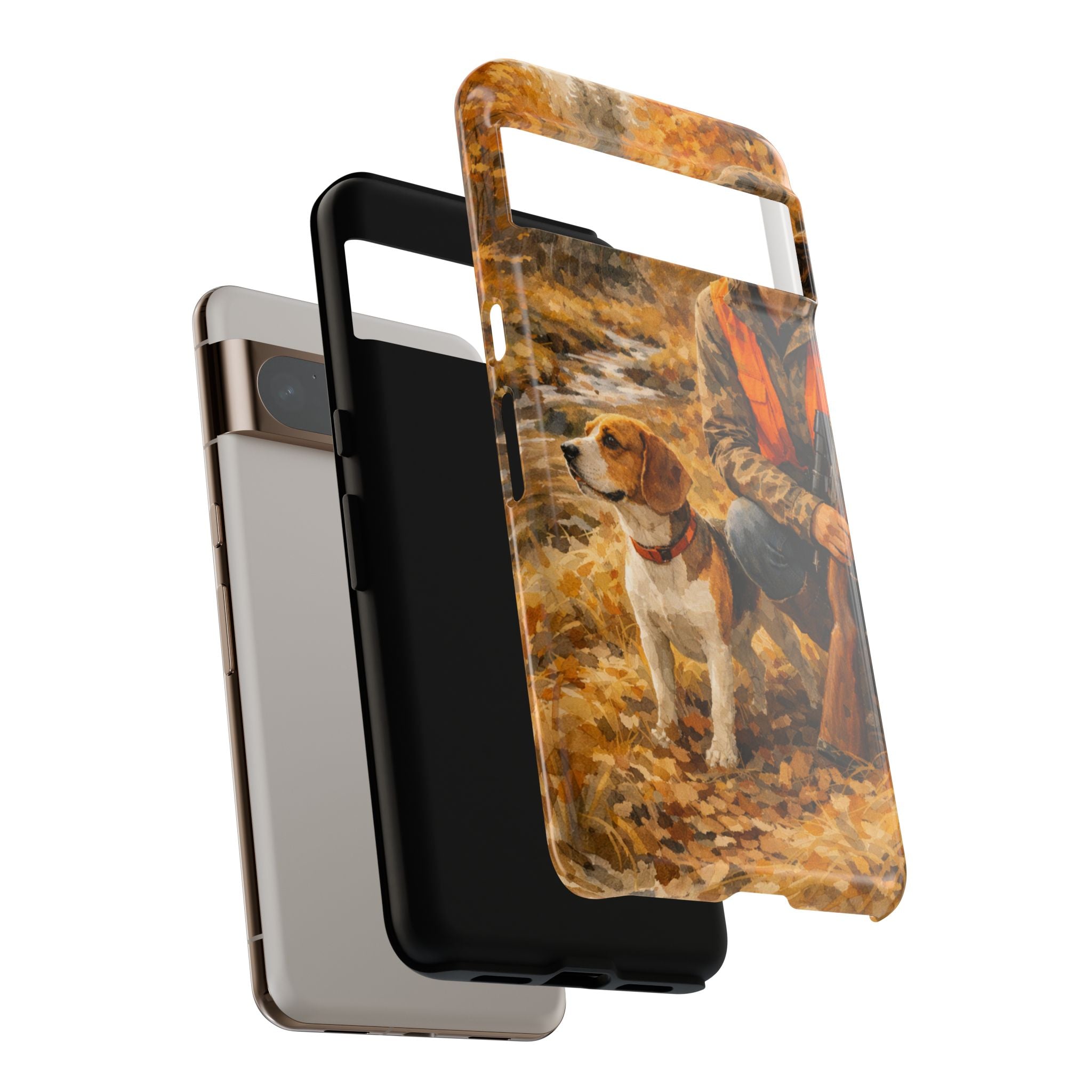 Hunter and Beagle Phone Case — Hunting Dog Autumn Camouflage iPhone Cover