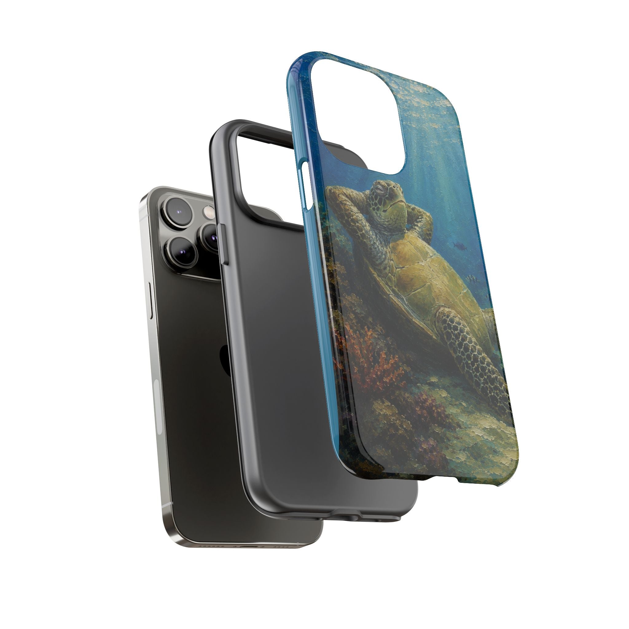 Sea Turtle Relaxation Phone Case — Ocean Underwater Art Protective Tough Case