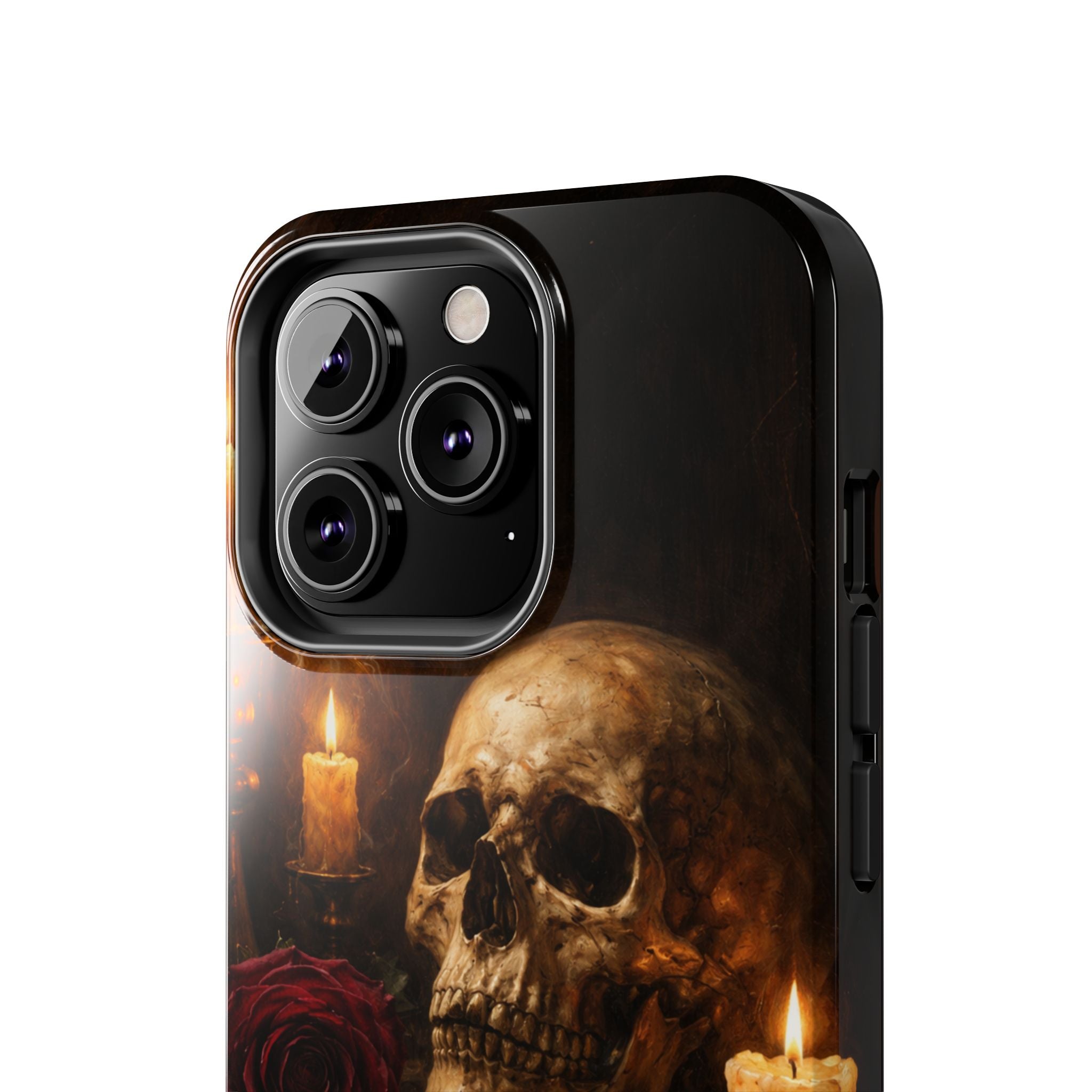 Skull & Candle Tough Phone Case — Memento Mori Protective Cover
