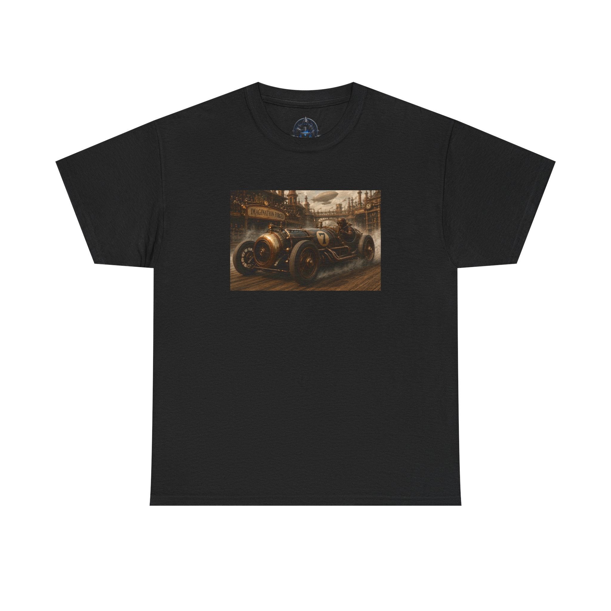 Steampunk Racecar Tee — Classic Antique Car Graphic T-Shirt