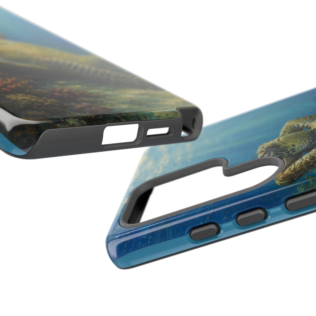 Sea Turtle Relaxation Phone Case — Ocean Underwater Art Protective Tough Case