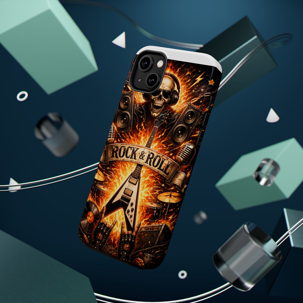 Rock & Roll Skull Guitar Phone Case — Magnetic Impact-Resistant