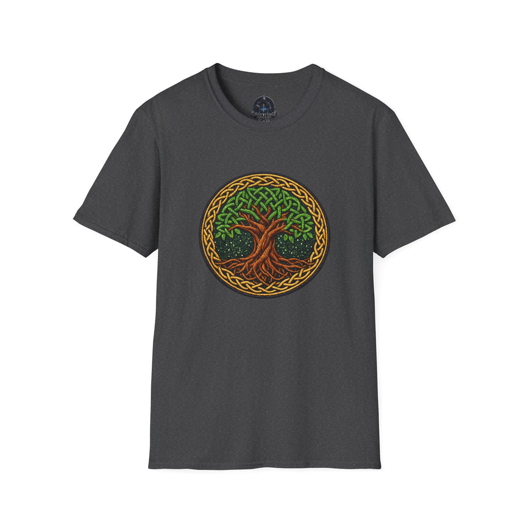Celtic Tree of Life T‑Shirt — Green Knotwork Nature Tee