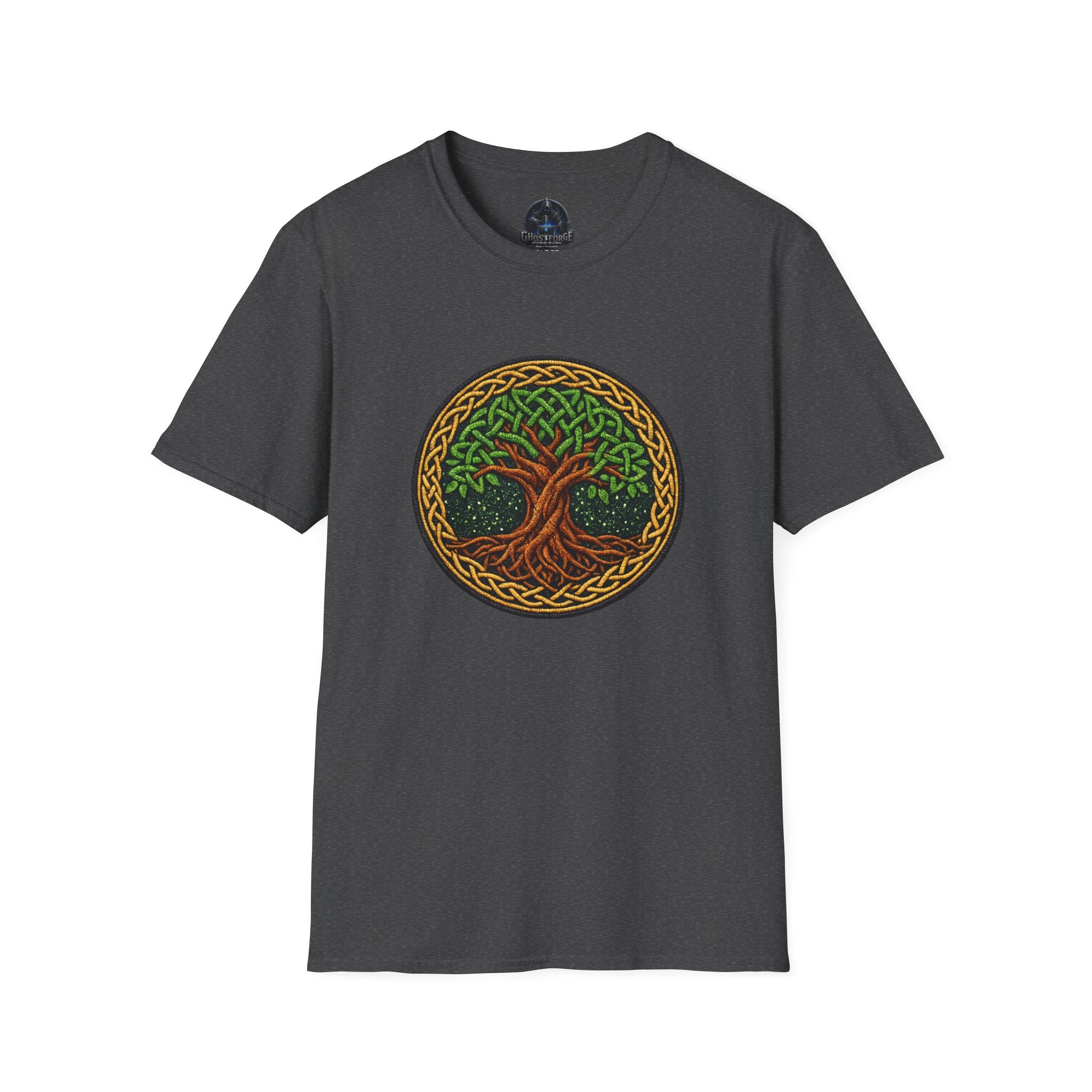 Celtic Tree of Life T‑Shirt — Green Knotwork Nature Tee