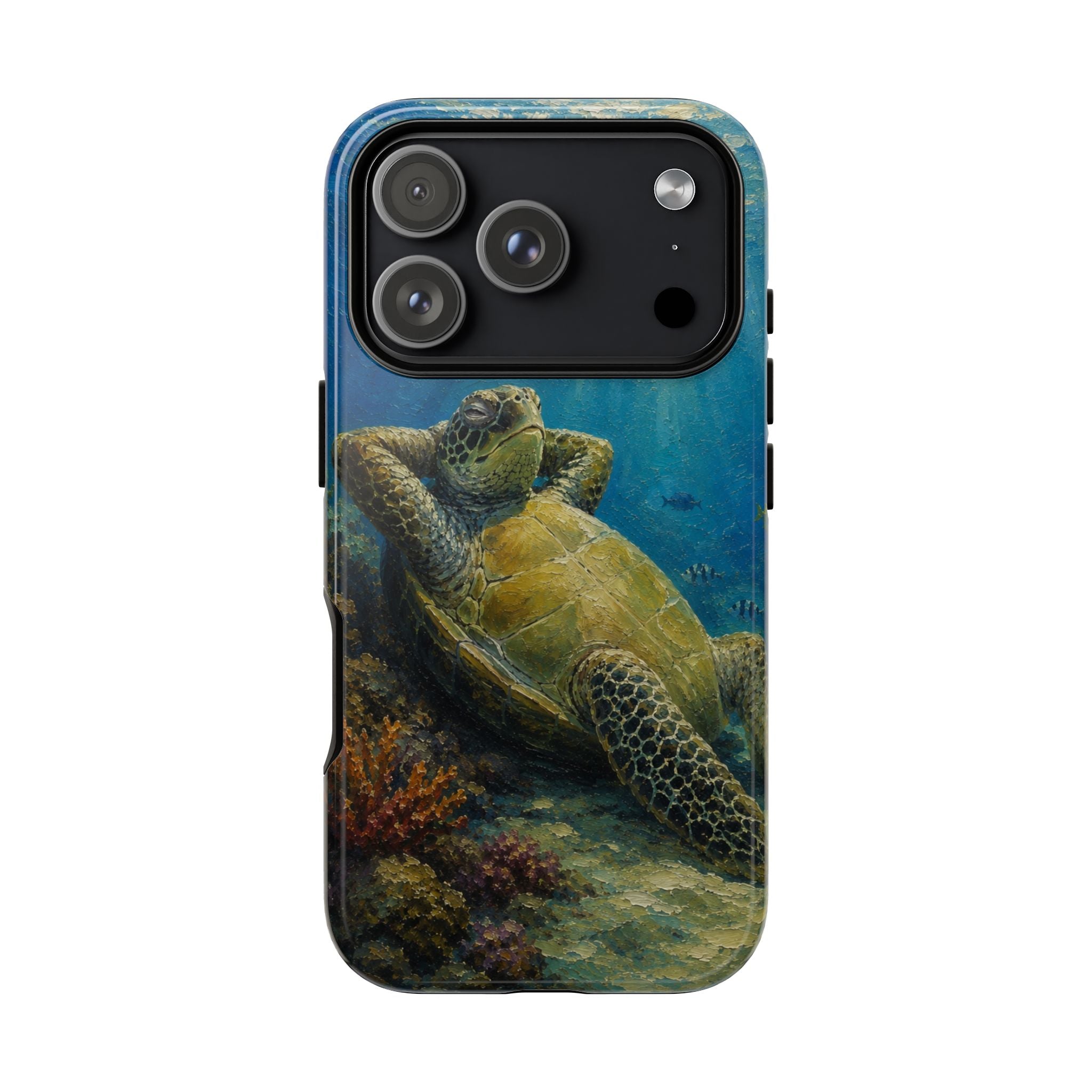 Sea Turtle Relaxation Phone Case — Ocean Underwater Art Protective Tough Case