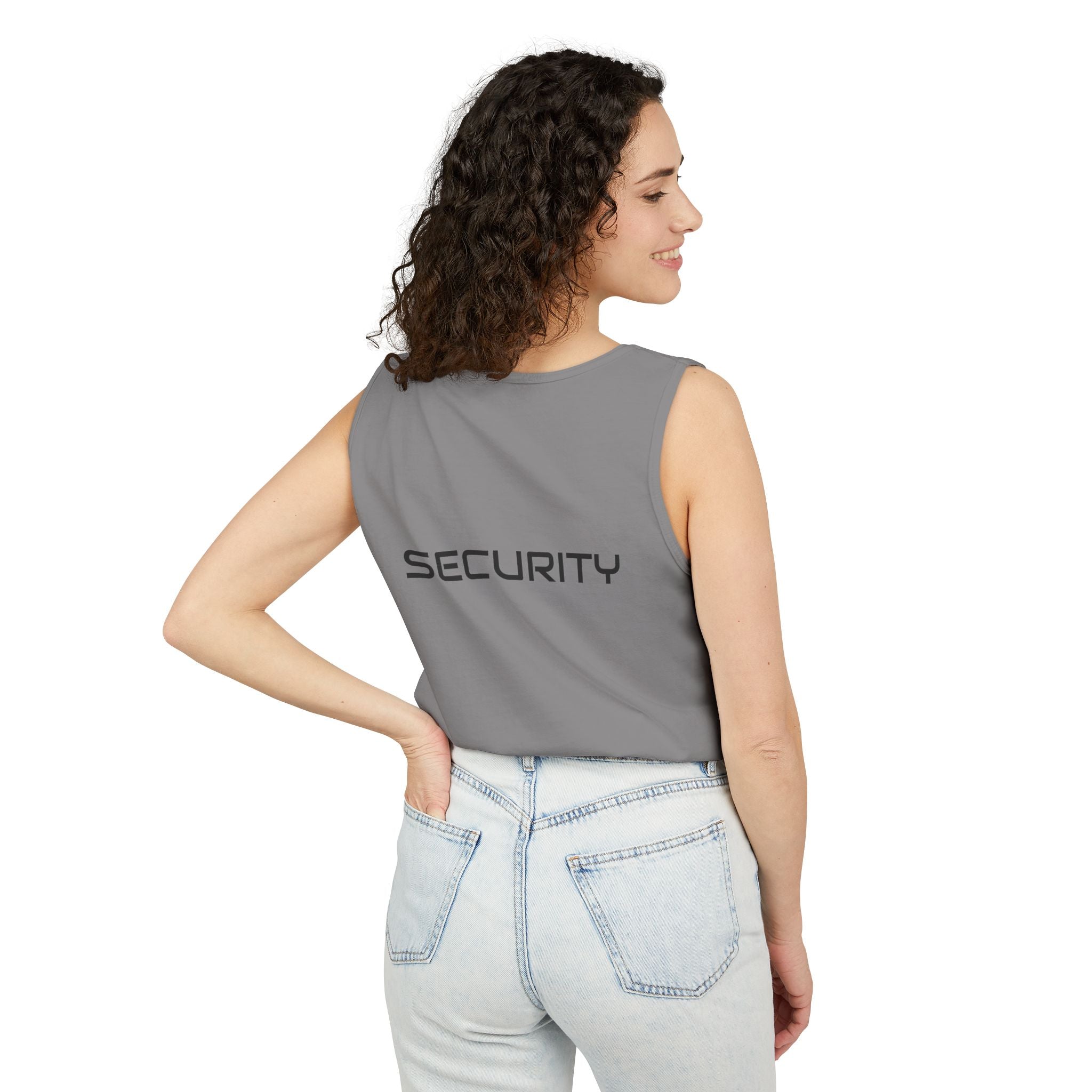 SECURITY Graphic Tank Top — Bold 'SECURITY' Streetwear Muscle Tee