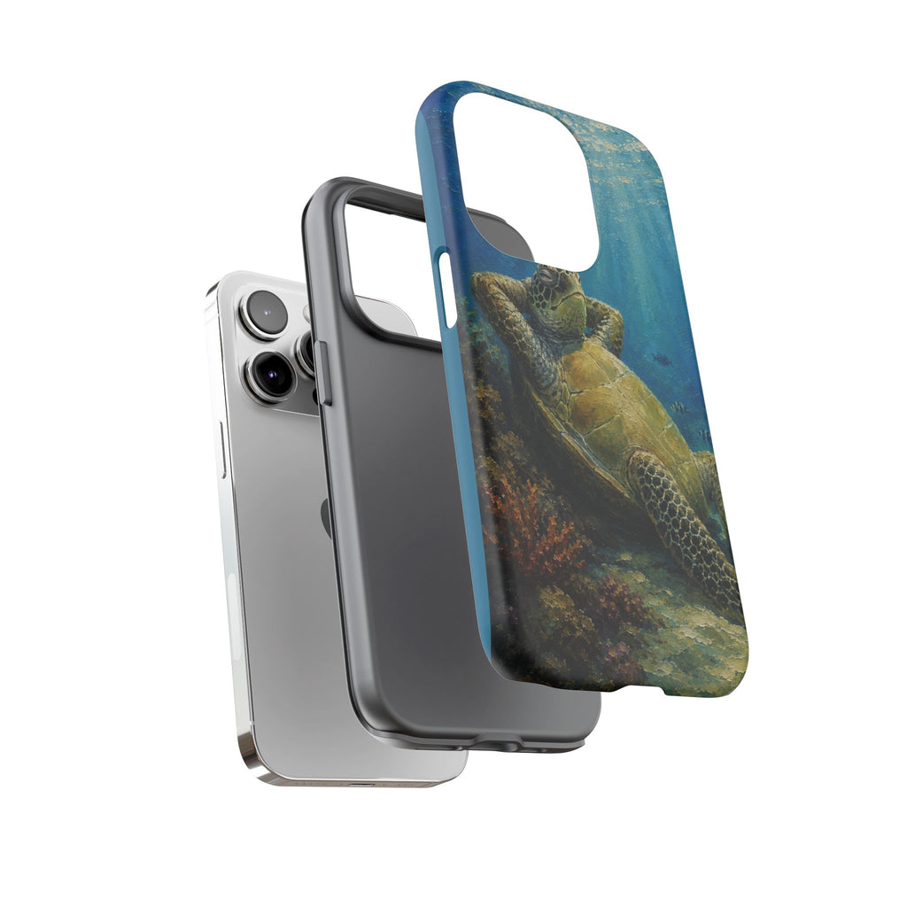 Sea Turtle Relaxation Phone Case — Ocean Underwater Art Protective Tough Case
