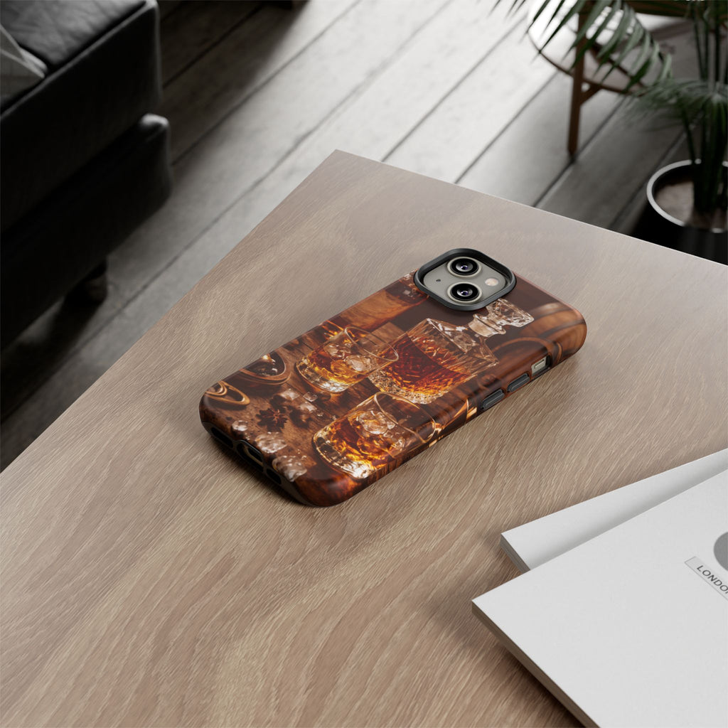 Whiskey Decanter Phone Case — Vintage Bar Spirits Protective Tough Case
