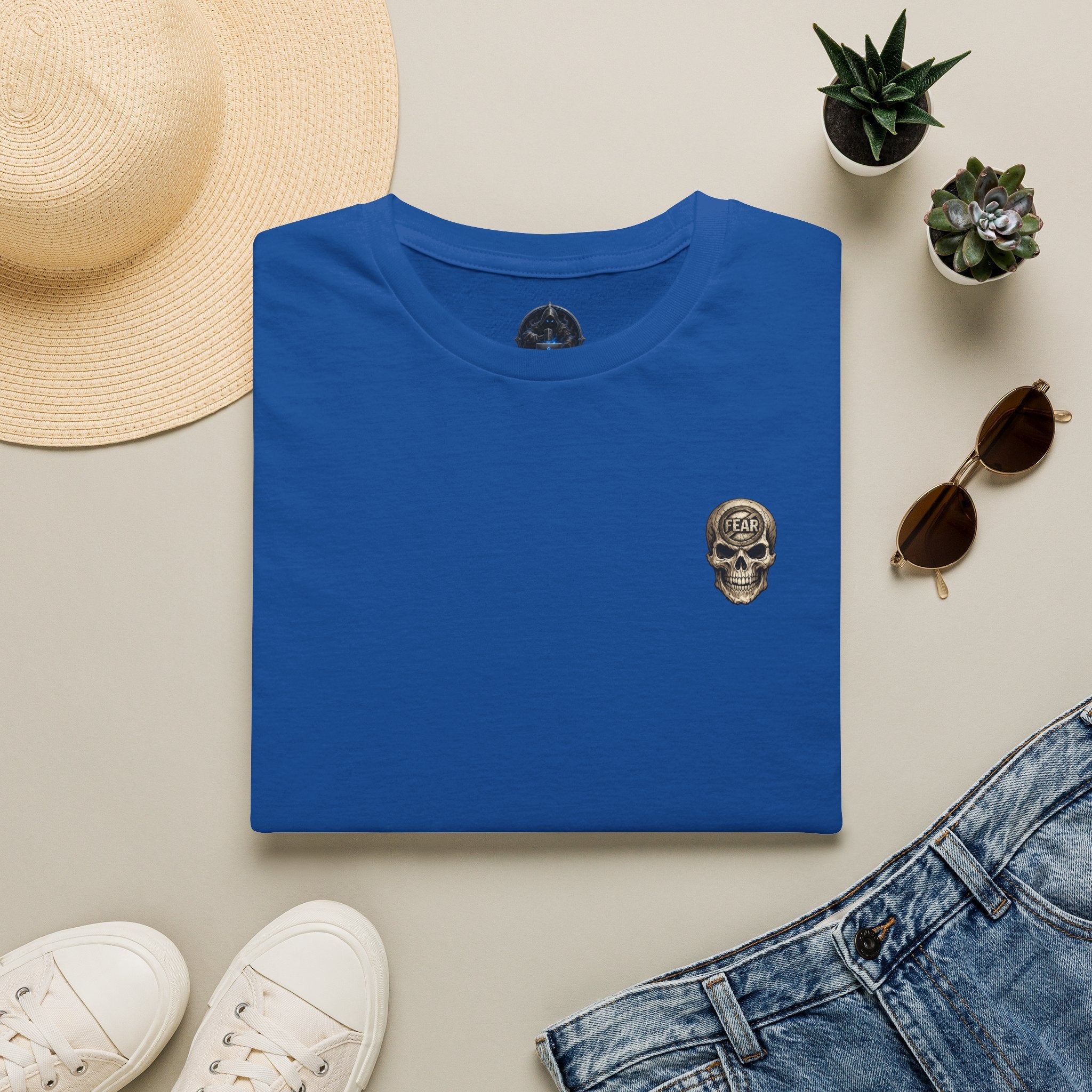Premium NoFear Skull Vintage Skull T‑Shirt