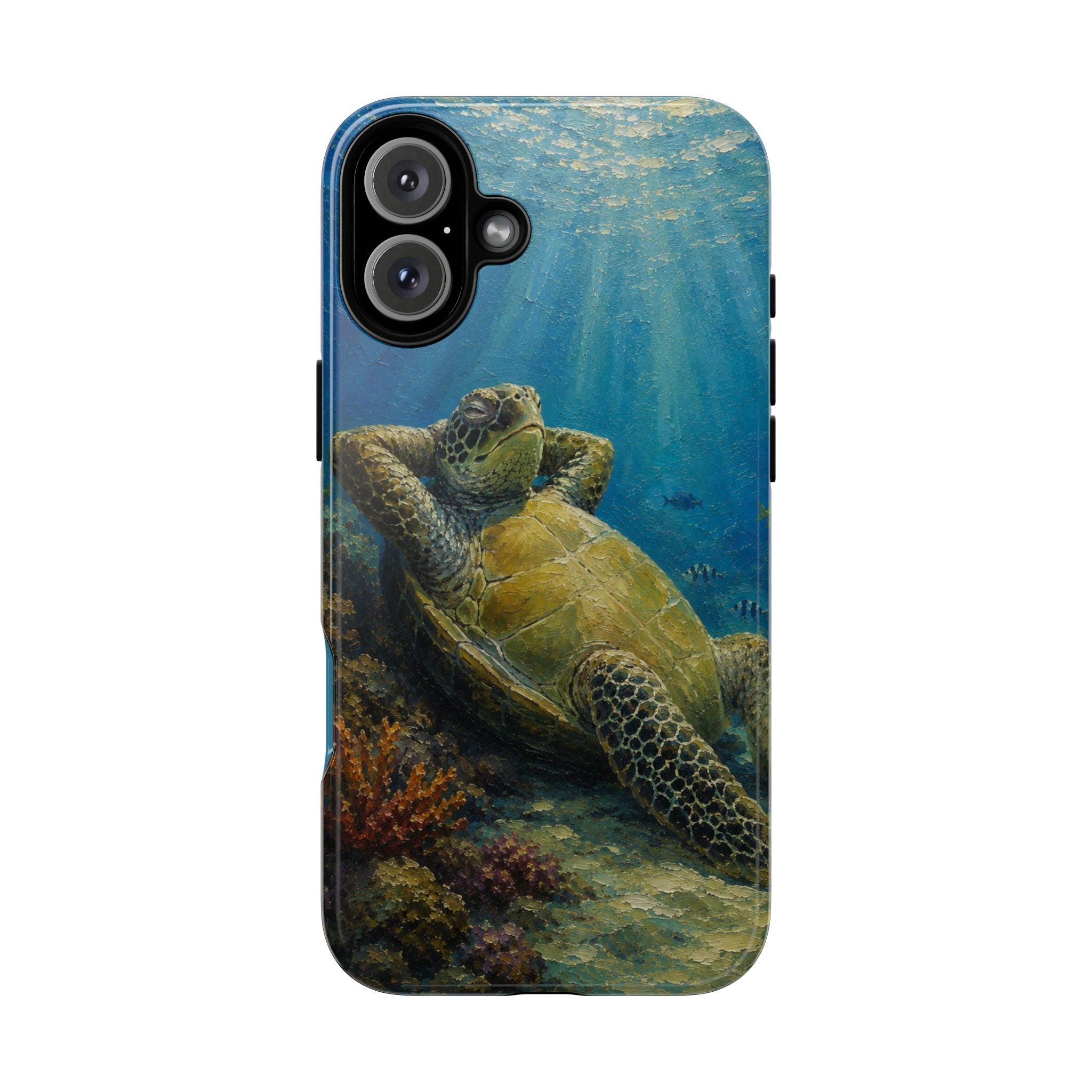 Sea Turtle Relaxation Phone Case — Ocean Underwater Art Protective Tough Case