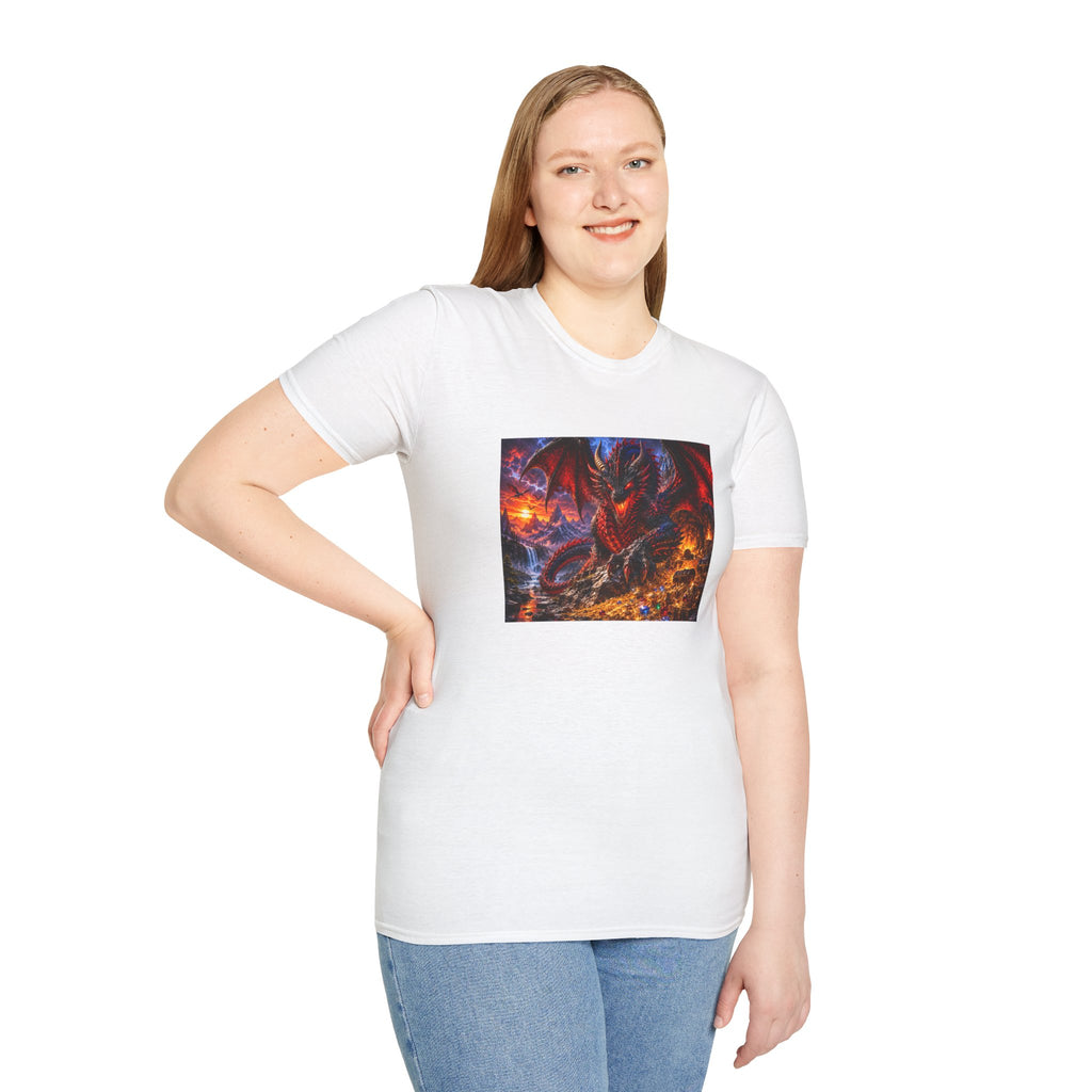 Dragon Guard T-Shirt — Epic Red Dragon Fantasy Art Tee