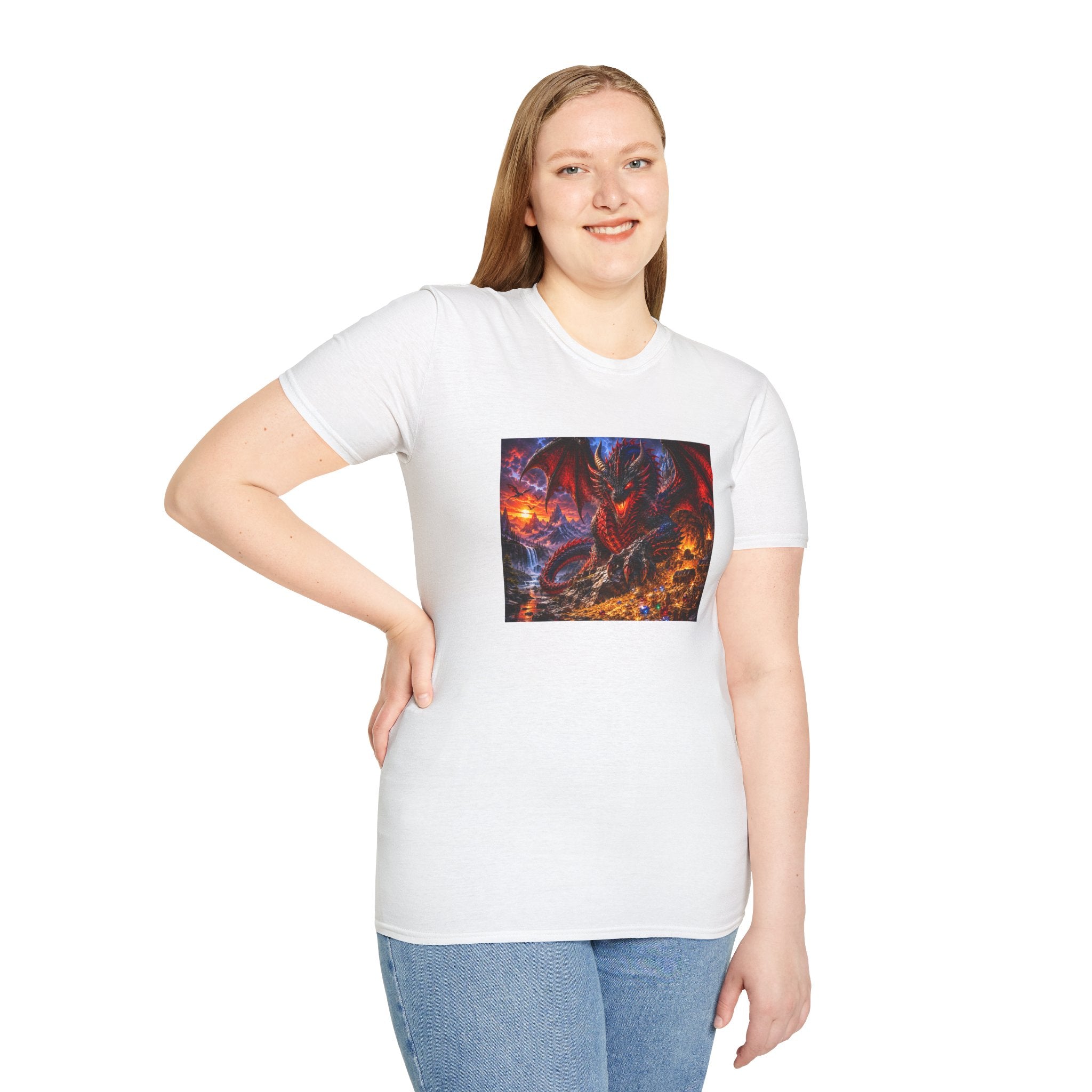 Dragon Guard T-Shirt — Epic Red Dragon Fantasy Art Tee