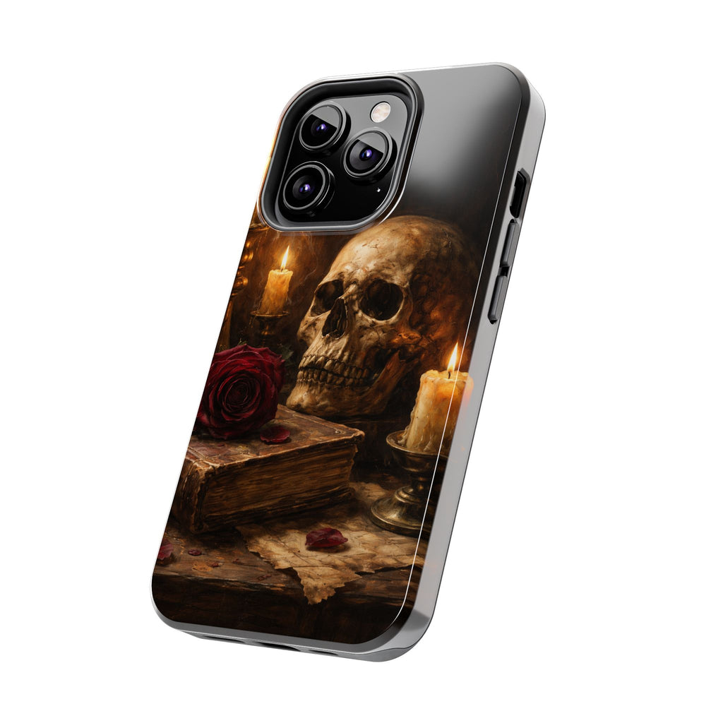 Skull & Candle Tough Phone Case — Memento Mori Protective Cover
