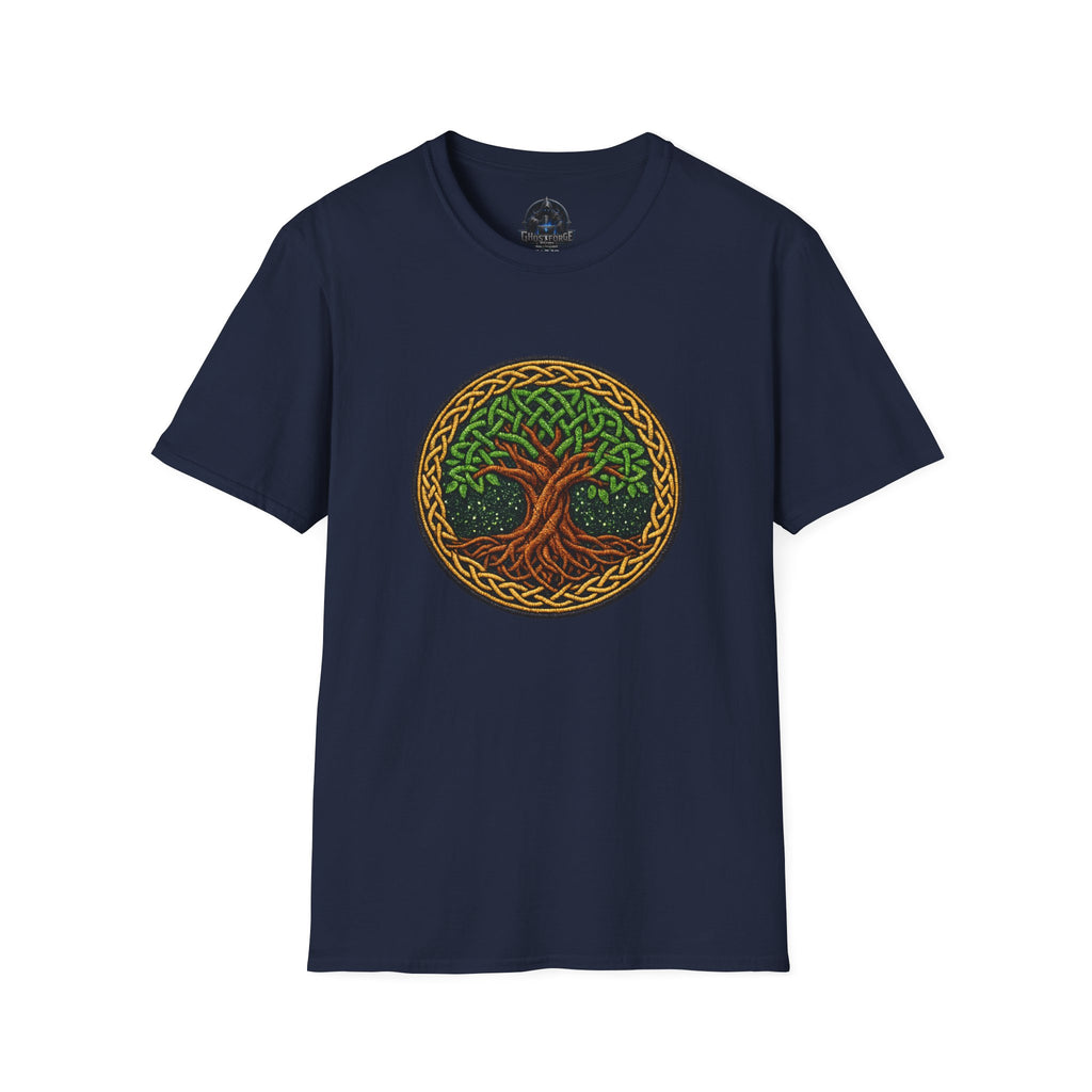 Celtic Tree of Life T‑Shirt — Green Knotwork Nature Tee