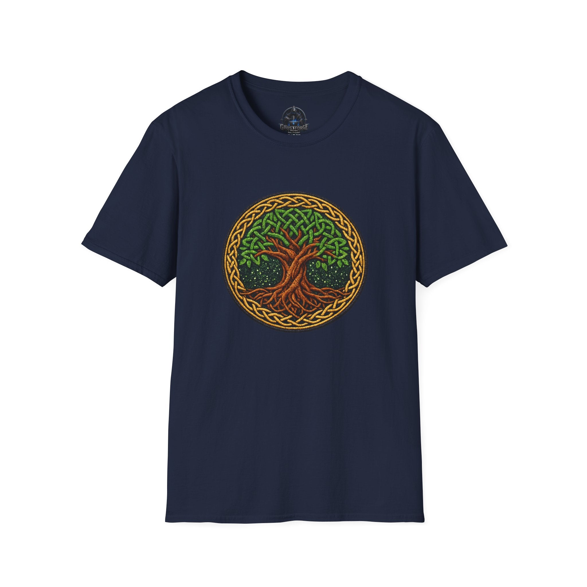 Celtic Tree of Life T‑Shirt — Green Knotwork Nature Tee