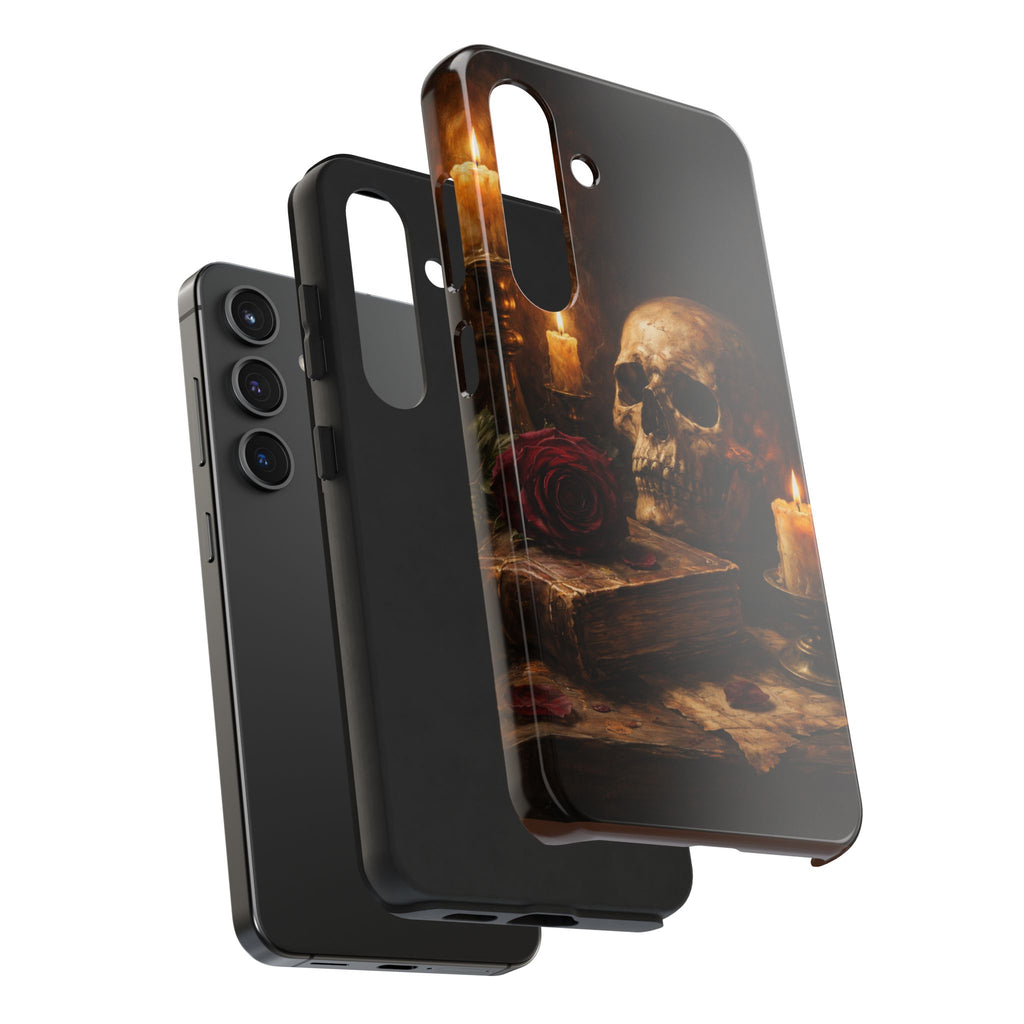 Skull & Candle Tough Phone Case — Memento Mori Protective Cover