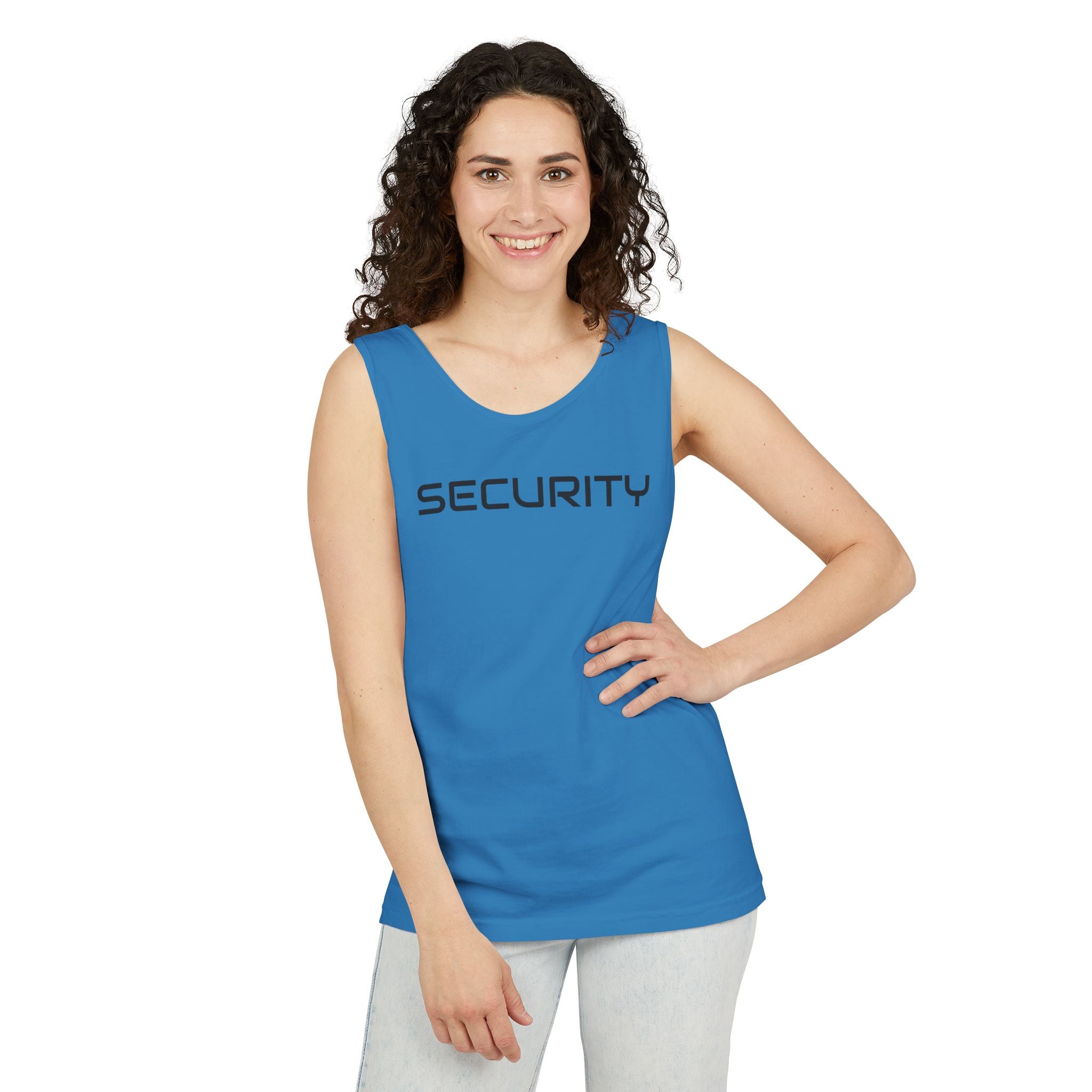 SECURITY Graphic Tank Top — Bold 'SECURITY' Streetwear Muscle Tee