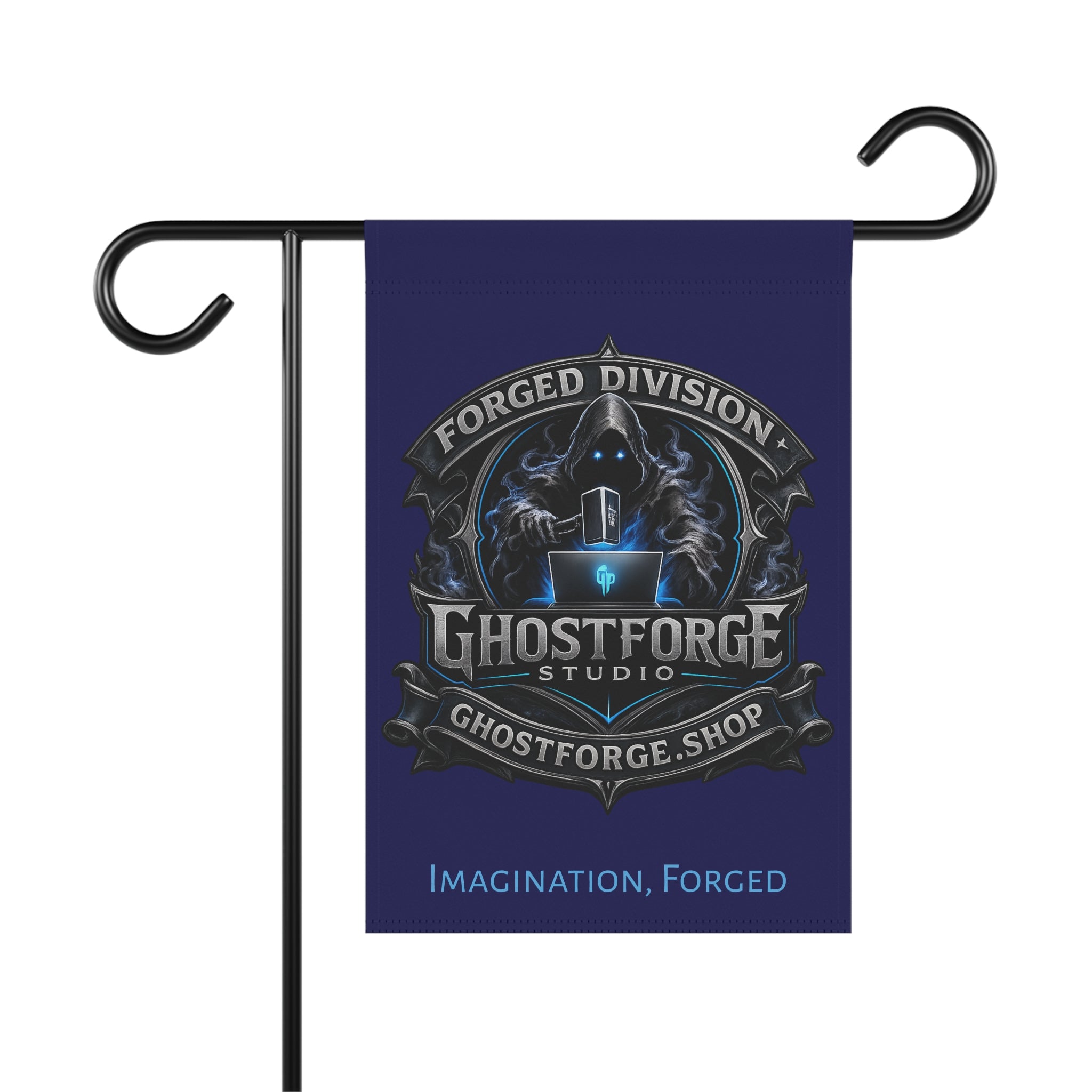 Ghostforge Studio Garden Flag — Forged Division Logo House flag