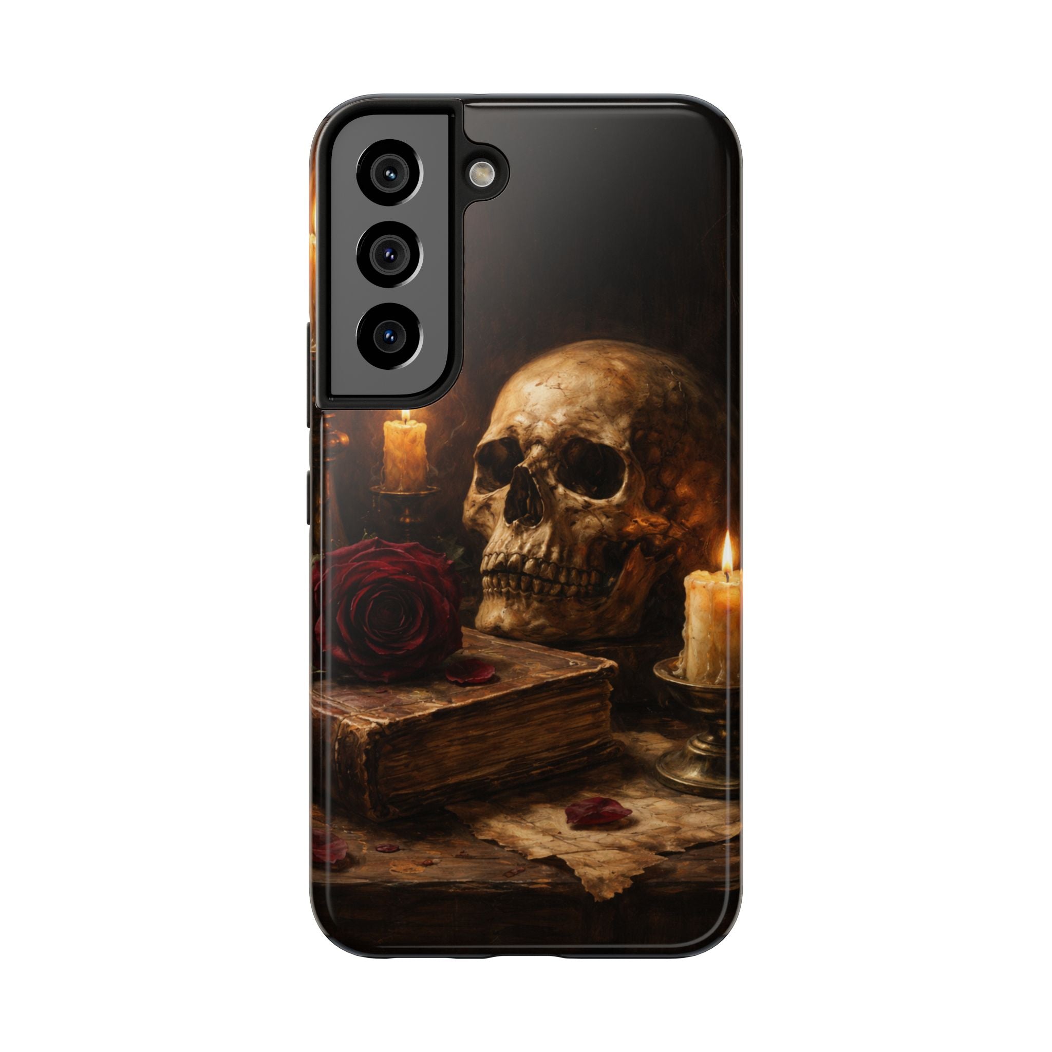 Skull & Candle Tough Phone Case — Memento Mori Protective Cover