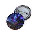 Dragon Night Pin Button — Fantasy Purple Dragon Guard Enamel Style Pin button