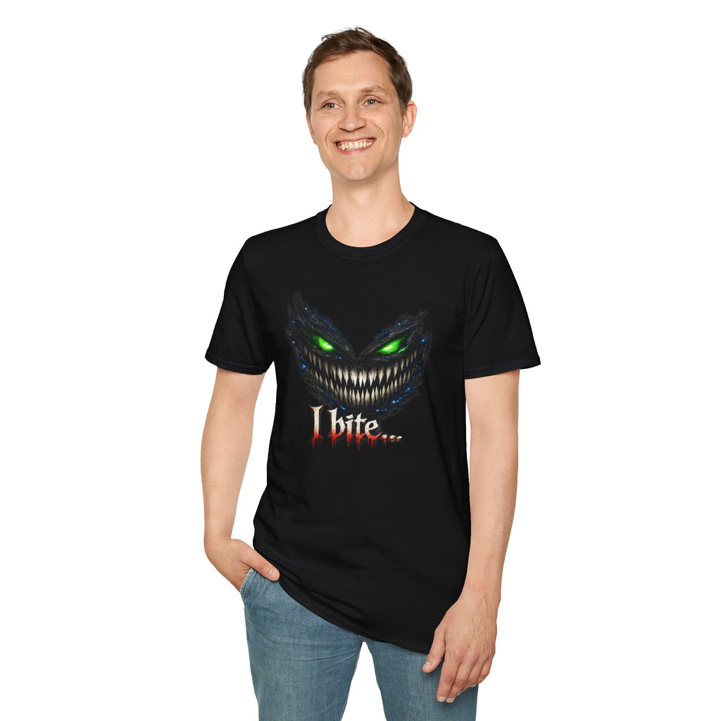 Horror Monster Tee — "I Bite..." Graphic T-Shirt