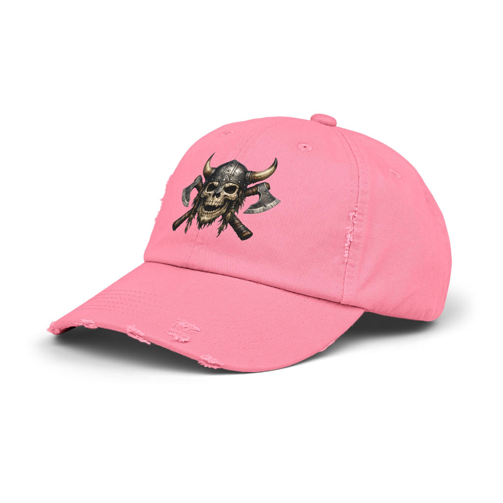 Viking Skull Axe Distressed Cap
