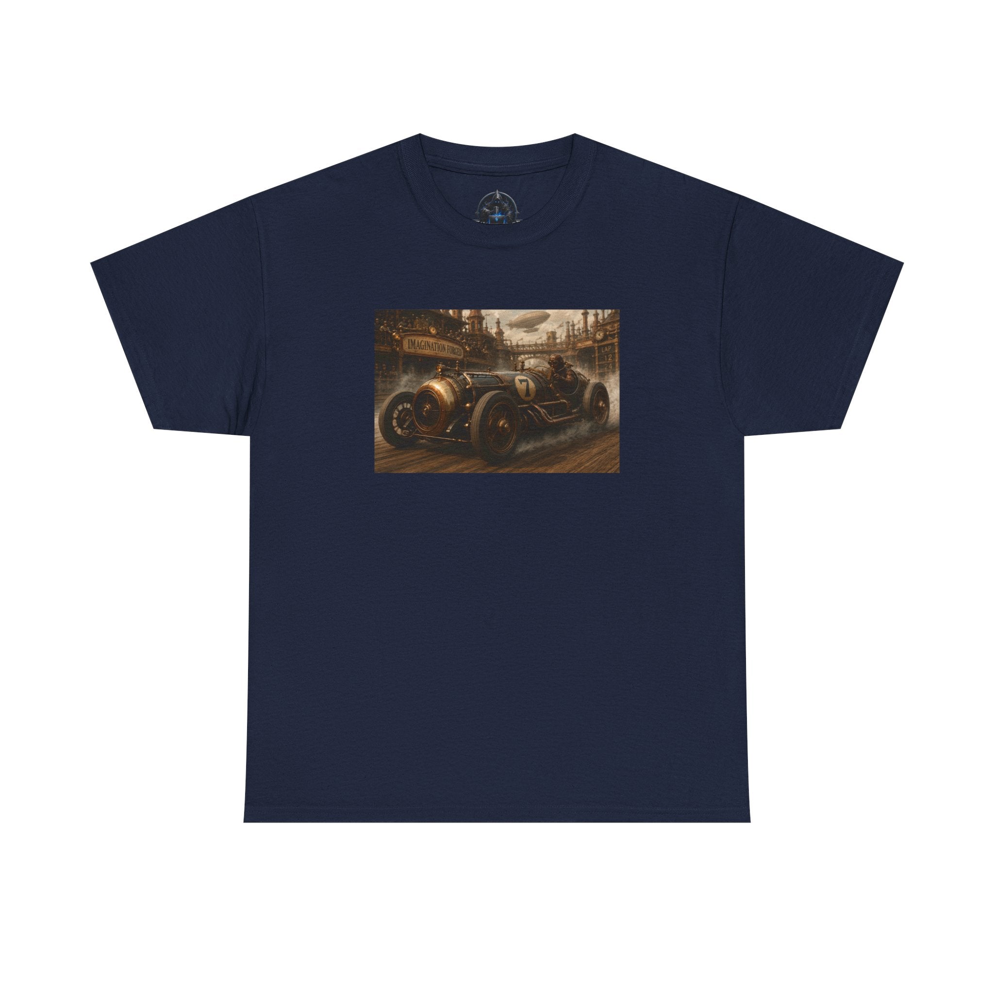 Steampunk Racecar Tee — Classic Antique Car Graphic T-Shirt