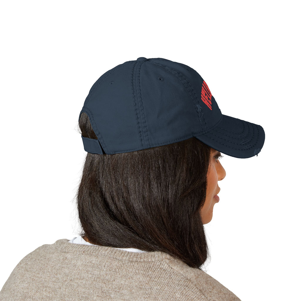 Hellbound Distressed Dad Hat — Embroidered Vintage Baseball Cap