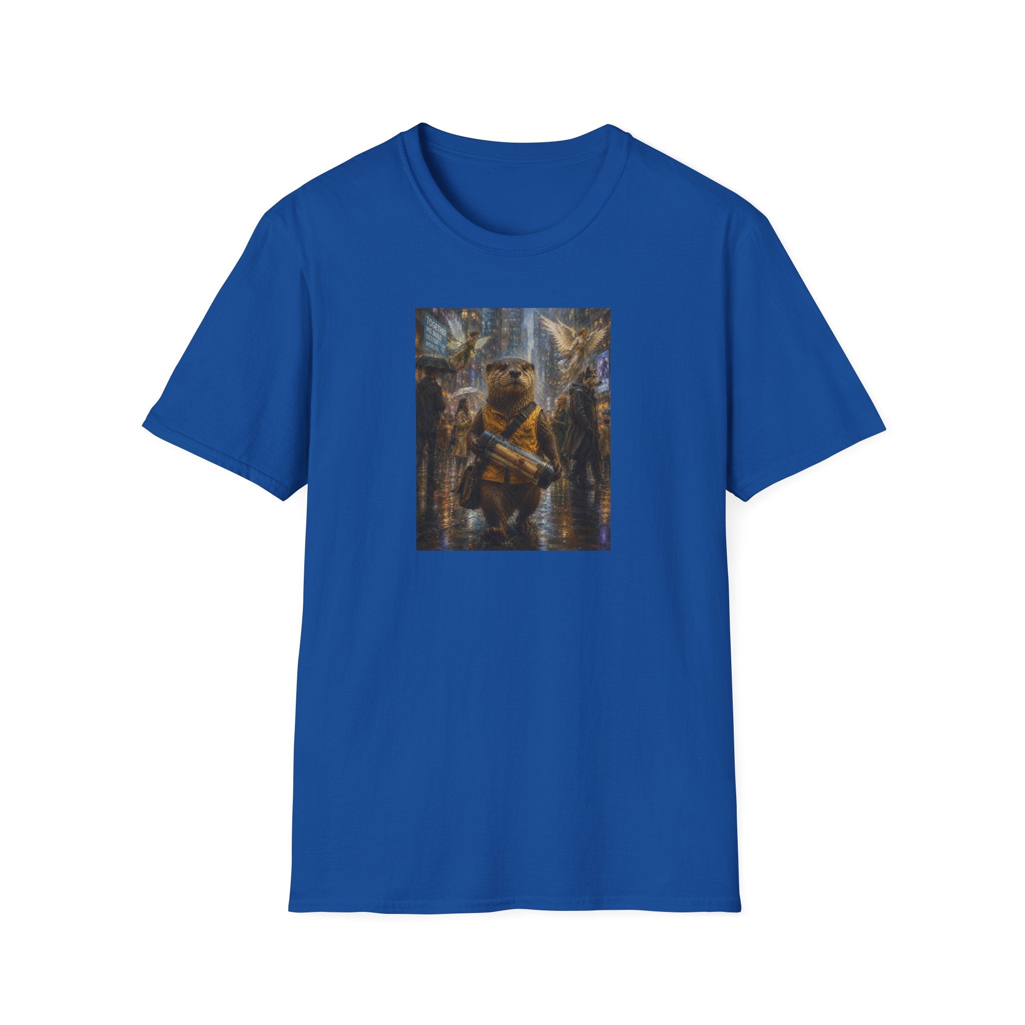Messenger Otter Graphic Tee — Whimsical Otter Art Shirt