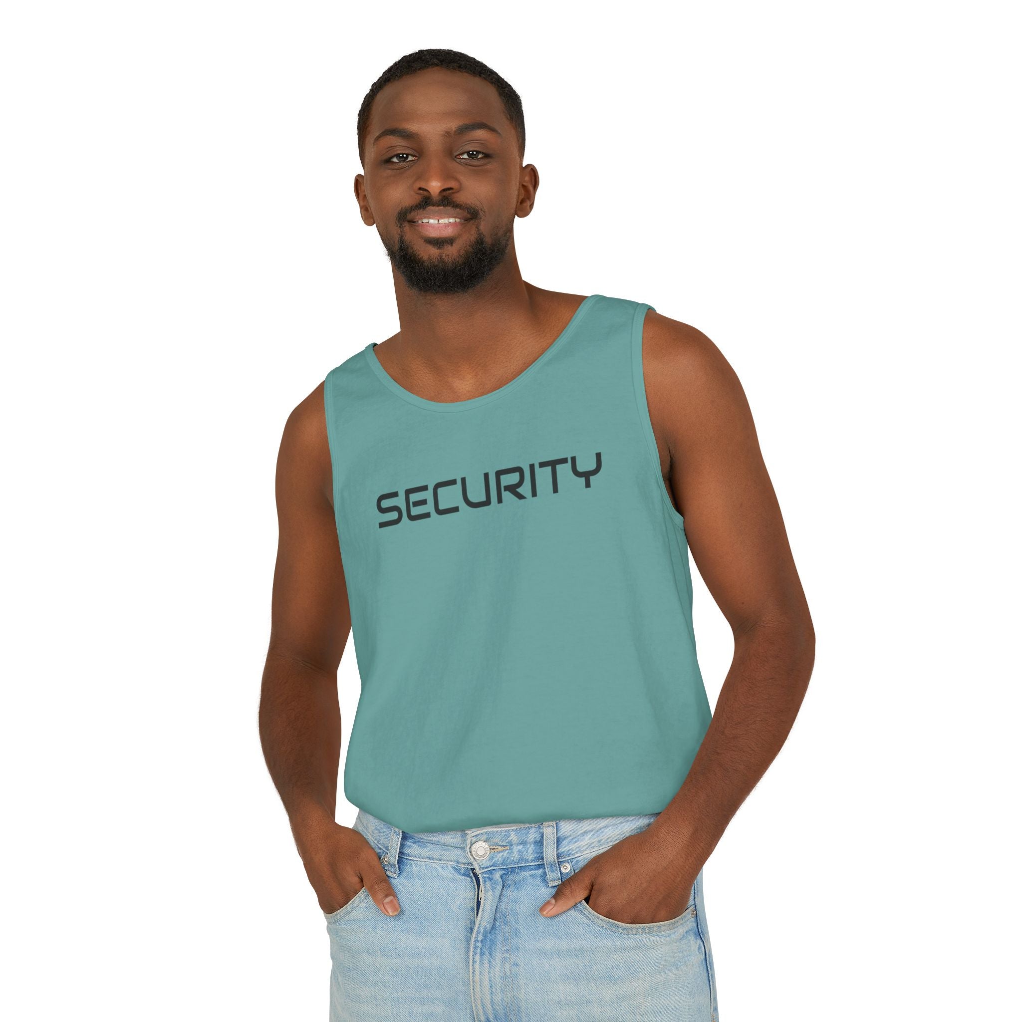 SECURITY Graphic Tank Top — Bold 'SECURITY' Streetwear Muscle Tee