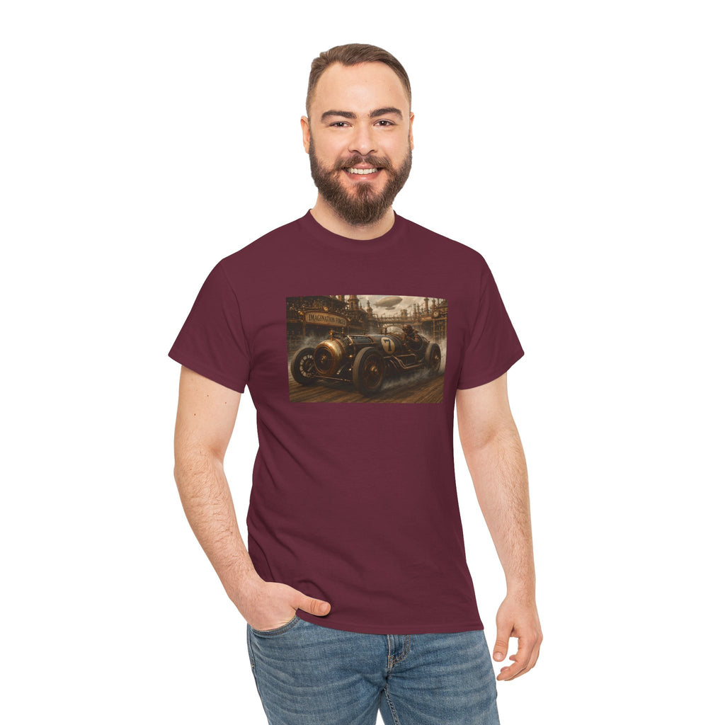 Steampunk Racecar Tee — Classic Antique Car Graphic T-Shirt