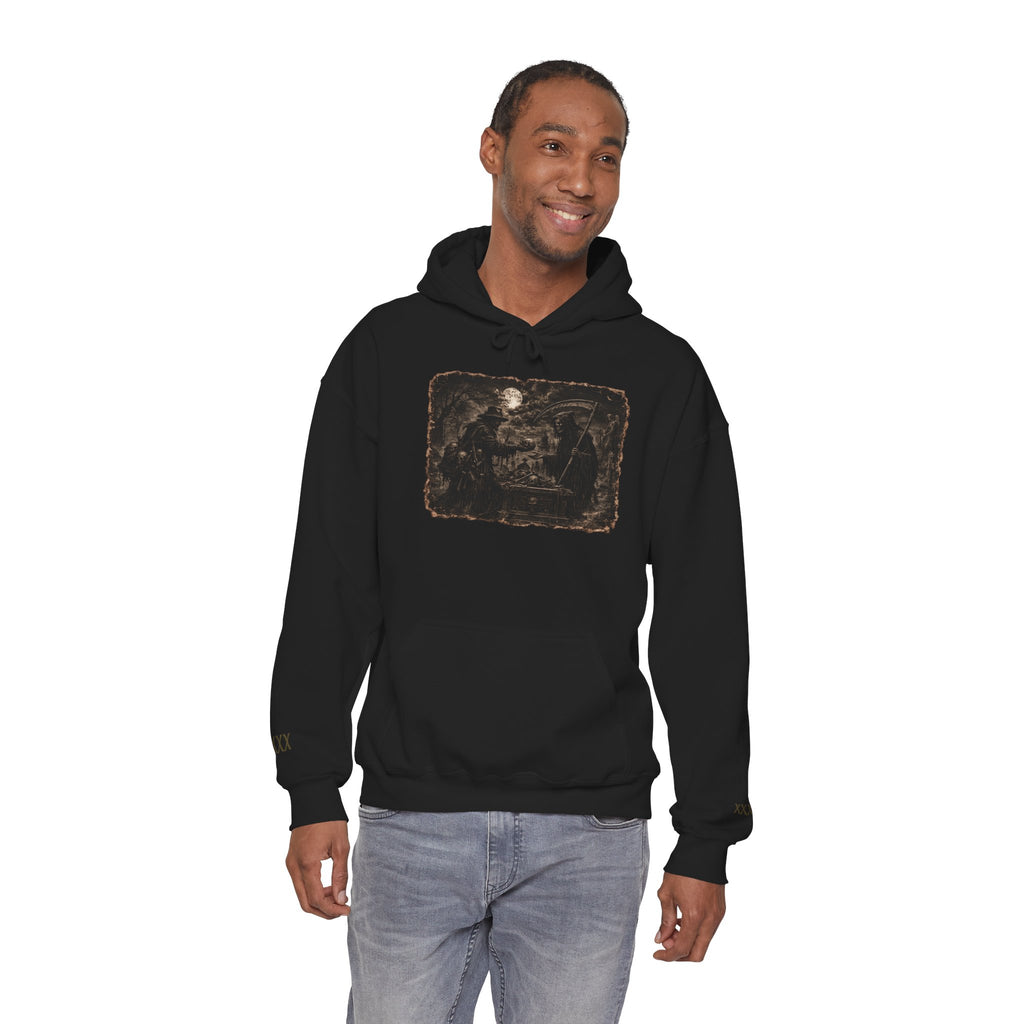 Vintage Reaper and Bone Collector Hoodie — Moon & Bone Graphic Sweatshirt