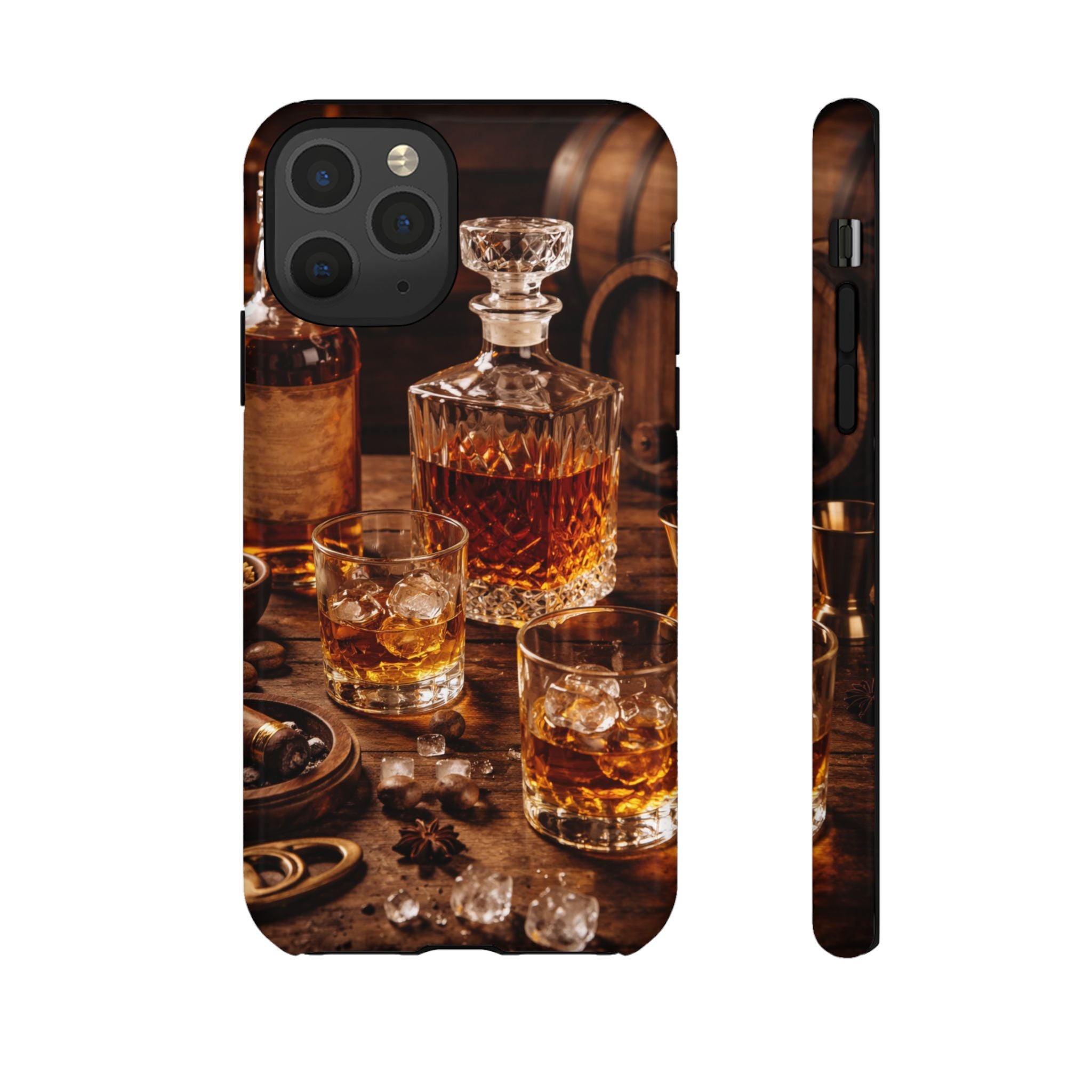 Whiskey Decanter Phone Case — Vintage Bar Spirits Protective Tough Case